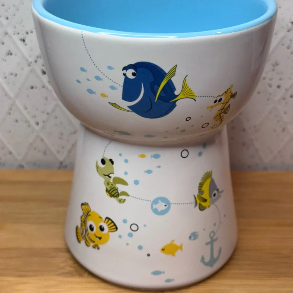 Disney Pixar *Finding Nemo* 5” Tall Elevated Food/Water Bowl Chewy *Cat or Dog*